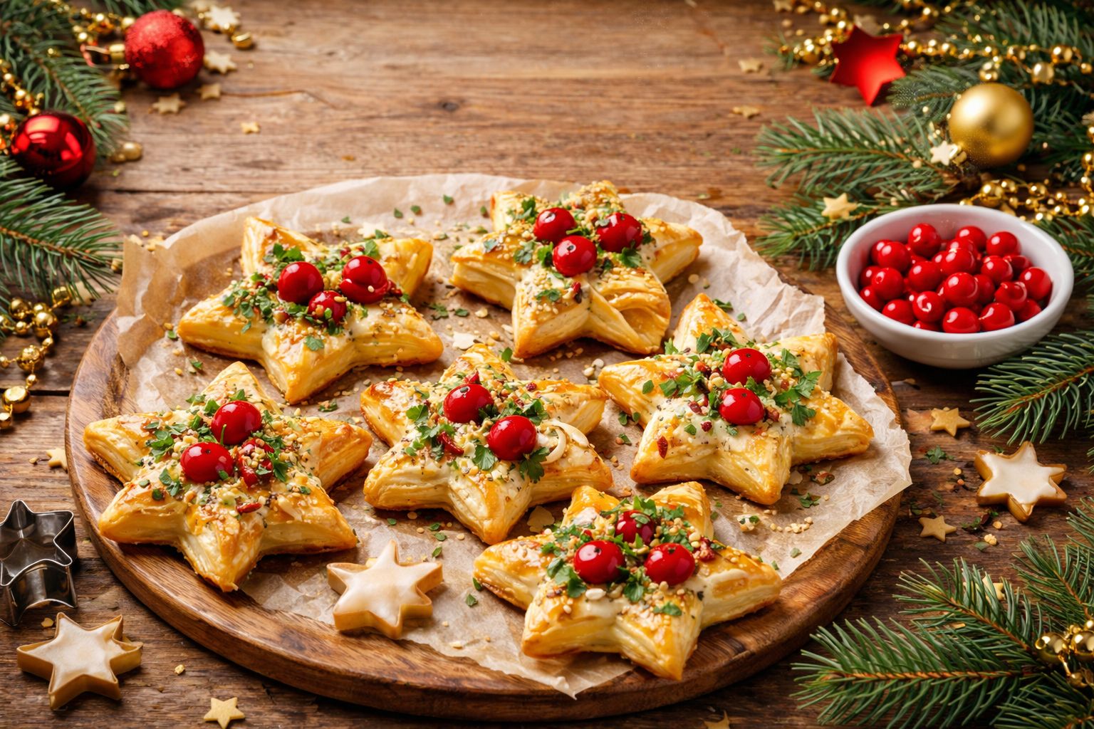 Weihnachtliches Gericht - Blätterteig mit Pepper Drops